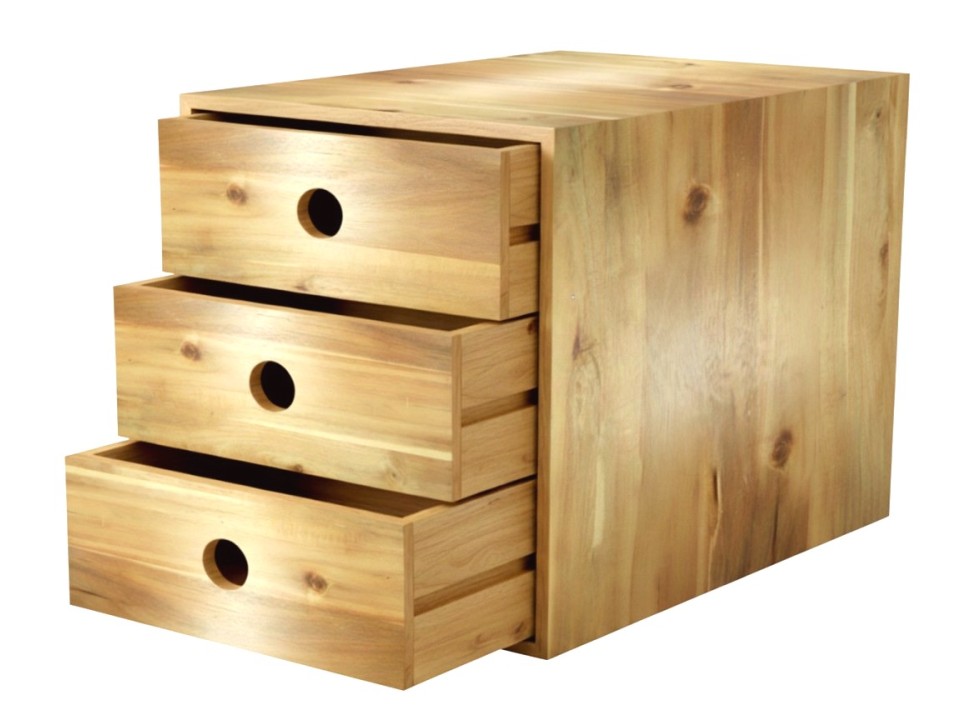 Acacia 3-Drawer Desktop Organizer - Natural Wood Storage Solution  Introduction